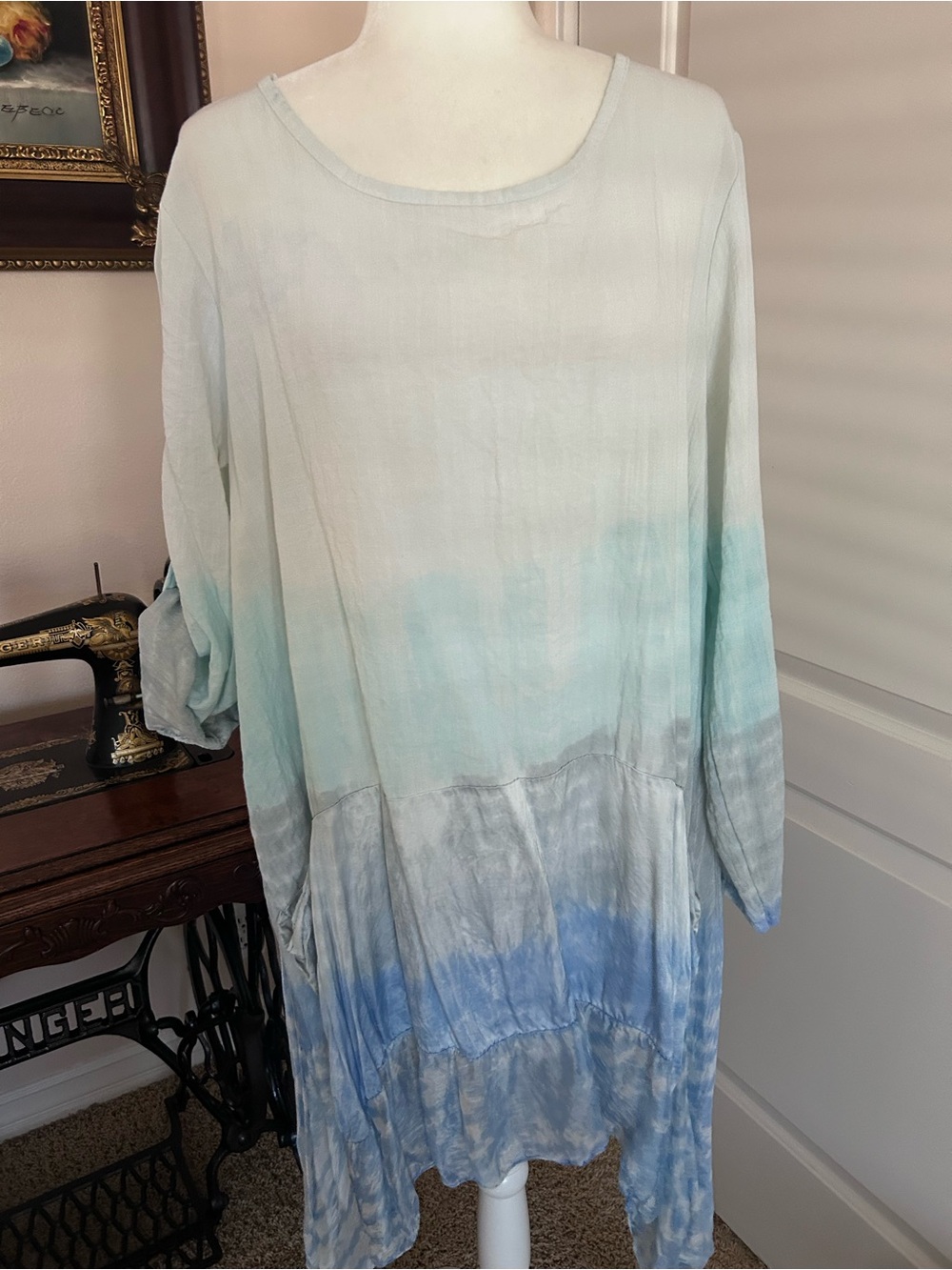 Made in Italy Blue Ombre Dress